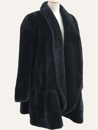 Black Faux Fur Coat