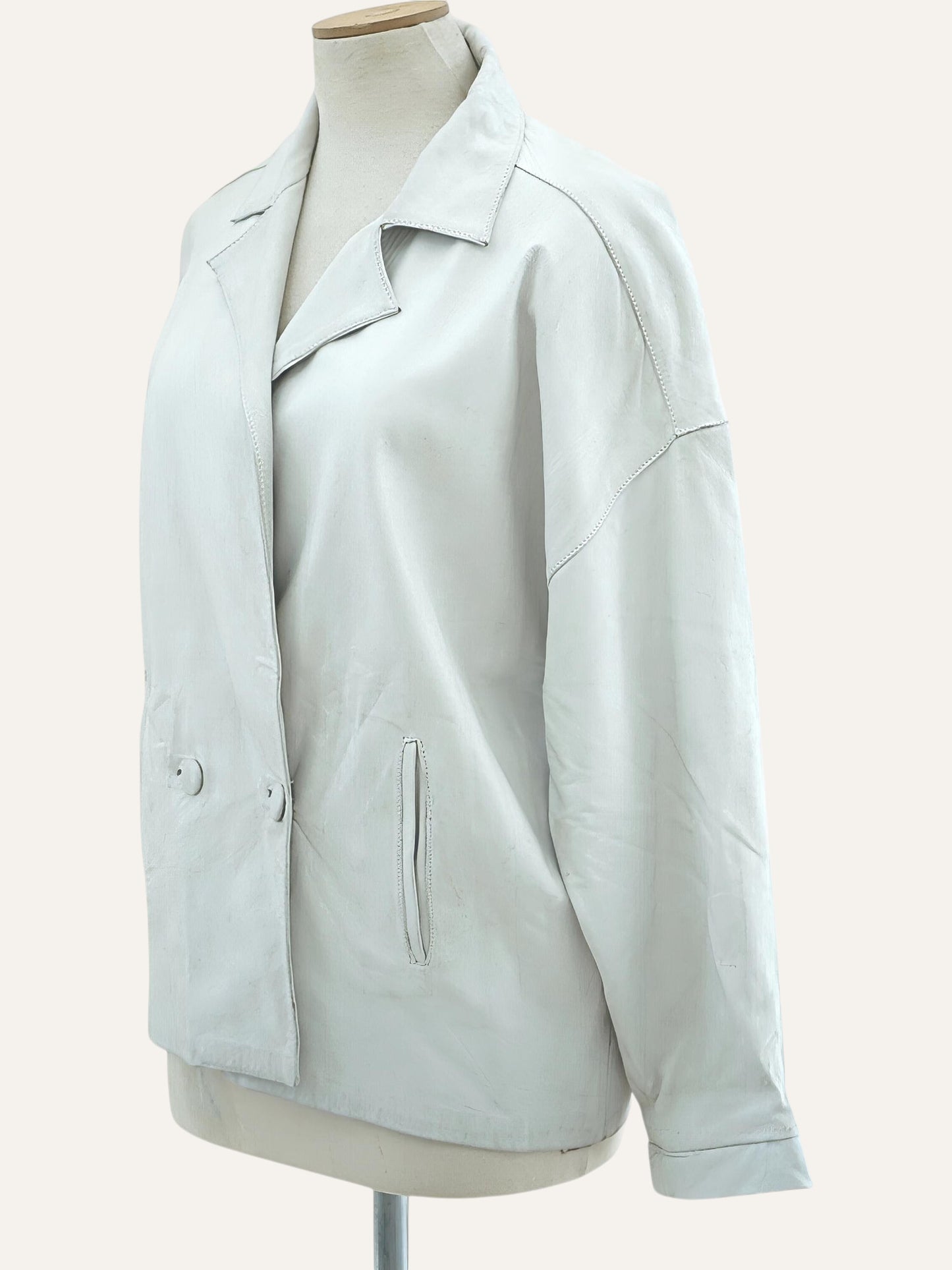 Lamb Nappa Double-Breasted Leather Jacket