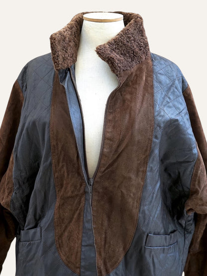 Leather & Suede Dual-Texture Jacket