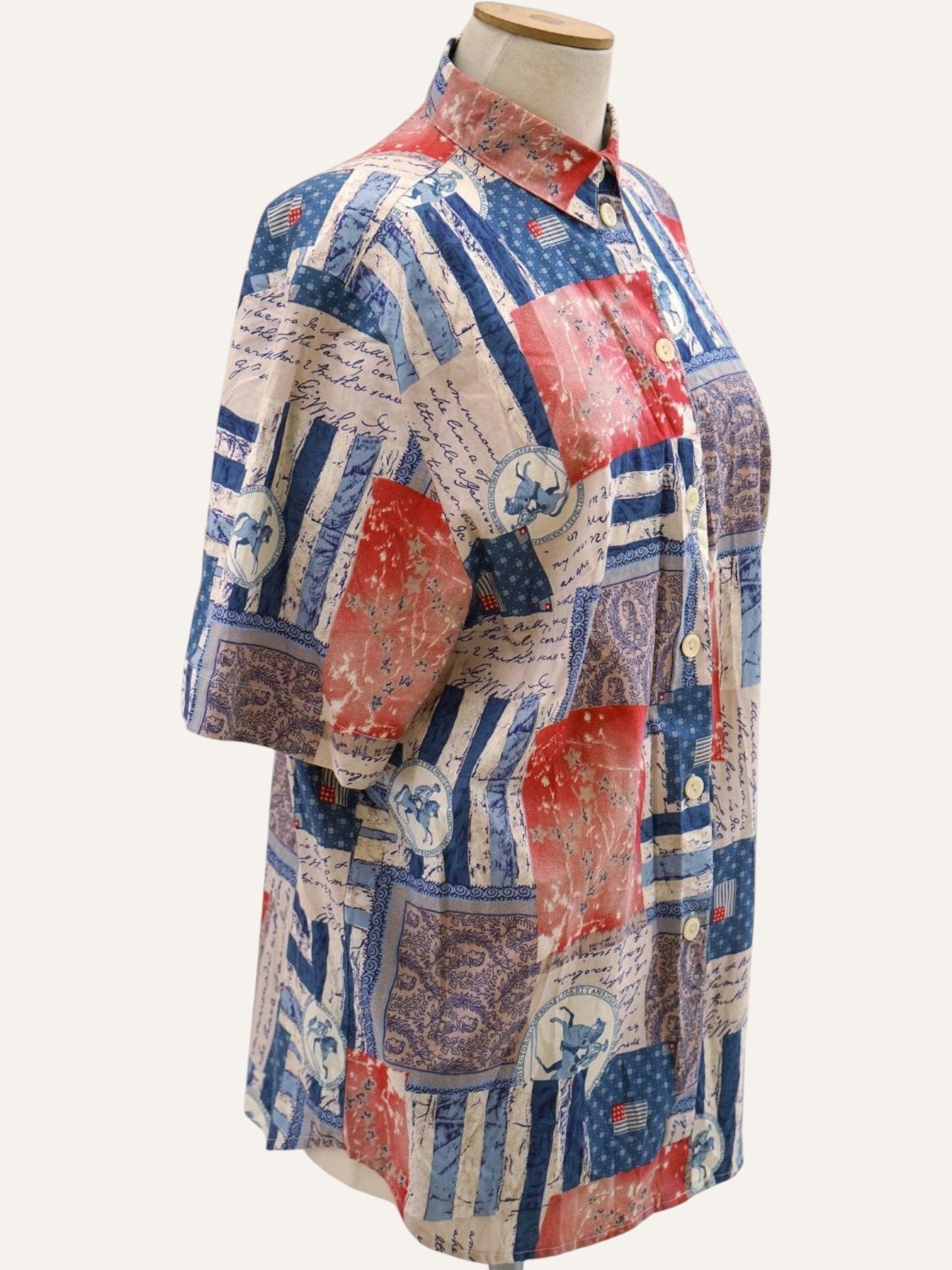 Vintage Abstract Cotton Shirt