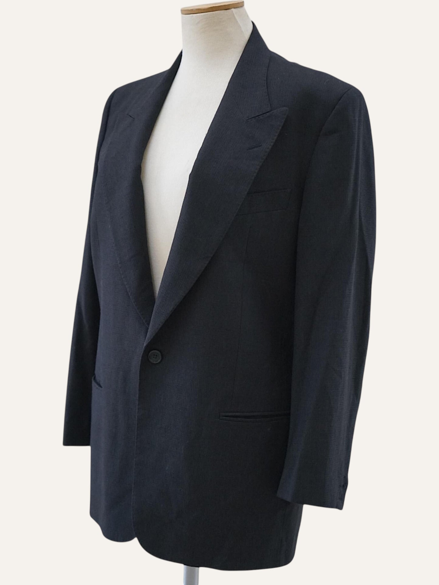 Valentino Uomo Wool Blazer in Charcoal