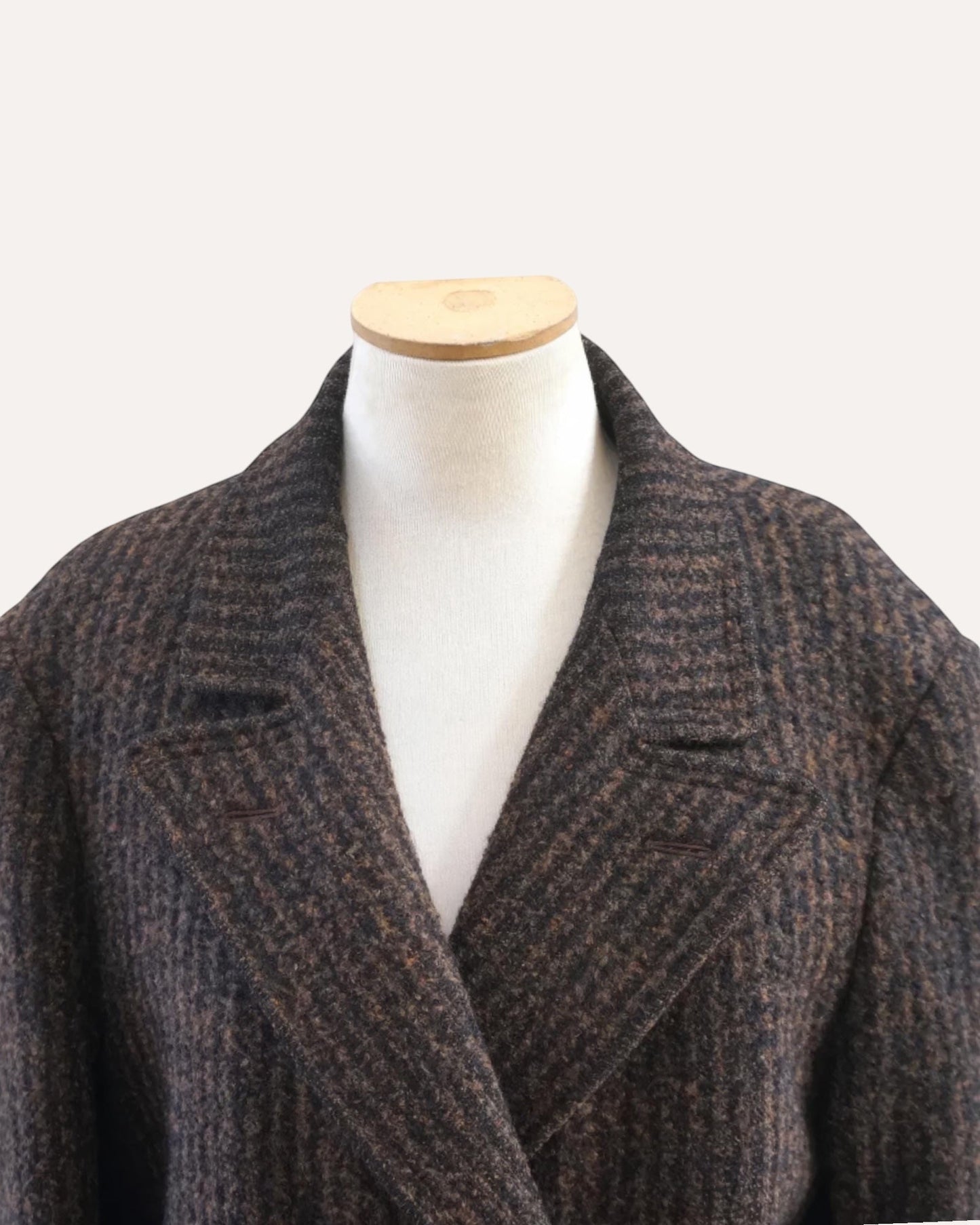 Tandini Ribbed Stripe Wool Coat