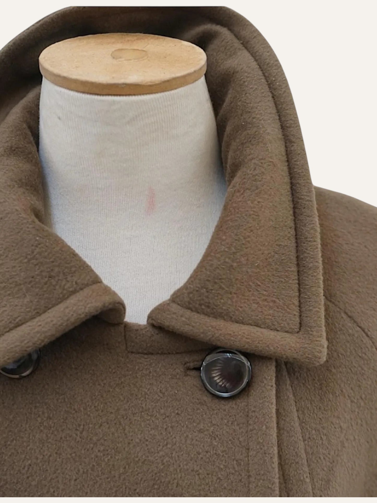 Wool Double-Breasted Raglan Coat
