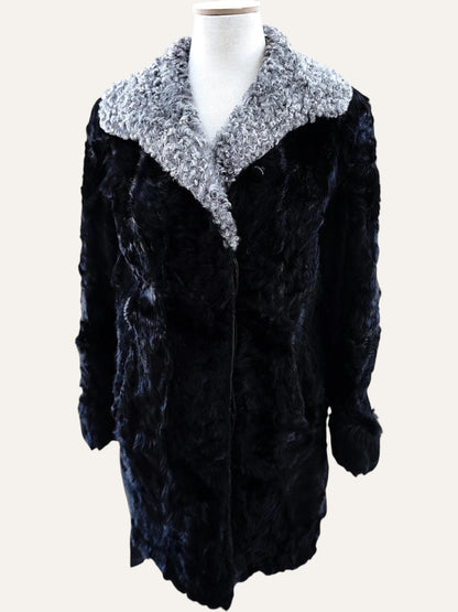 Natural Swakara Dual-Fur Coat