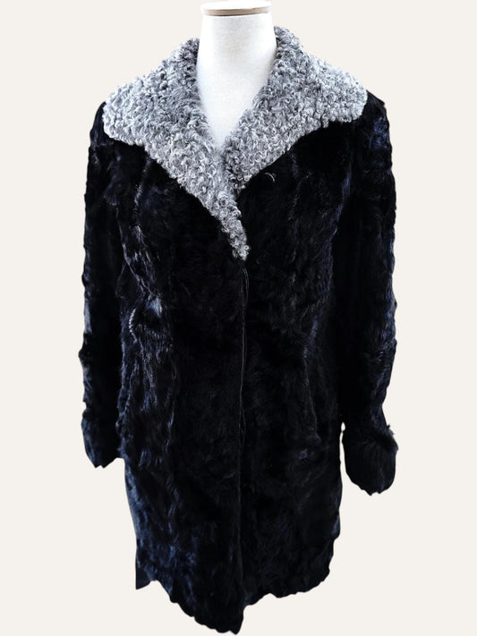 Natural Swakara Dual-Fur Coat