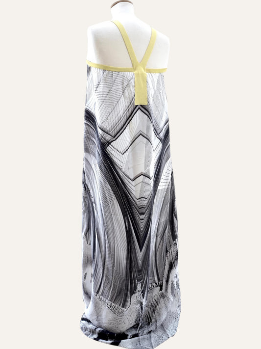 Portami Via Architectural Print Maxi Dress