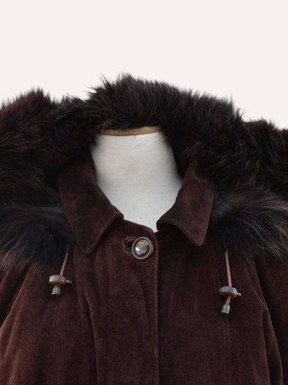 Genuine Suede Real Leather Coat