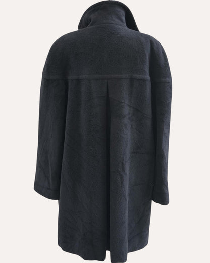 Alpaca & Wool Oversized Funnel-Neck Coat