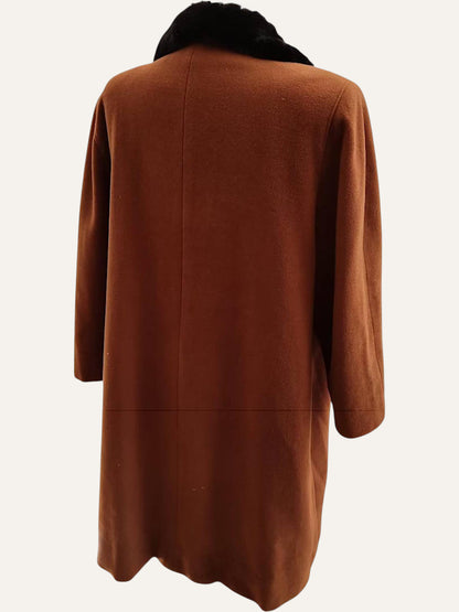 Malamis Tailored Terracotta Wool Coat
