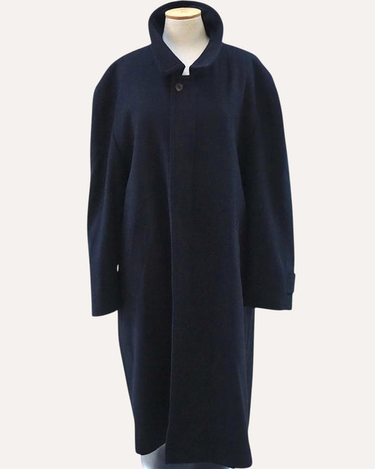 Wool Cape-Back Maxi Coat