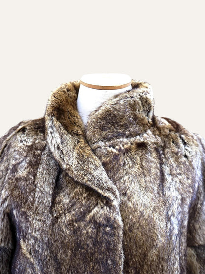 Artisan Long Hair Fur Patchwork Coat