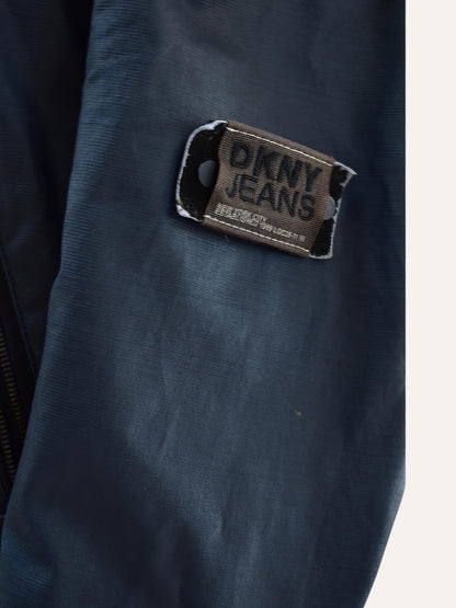 DKNY Jeans Textured Leather-Look Trench Jacket