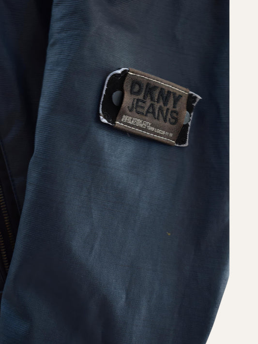 DKNY Jeans Textured Leather-Look Trench Jacket