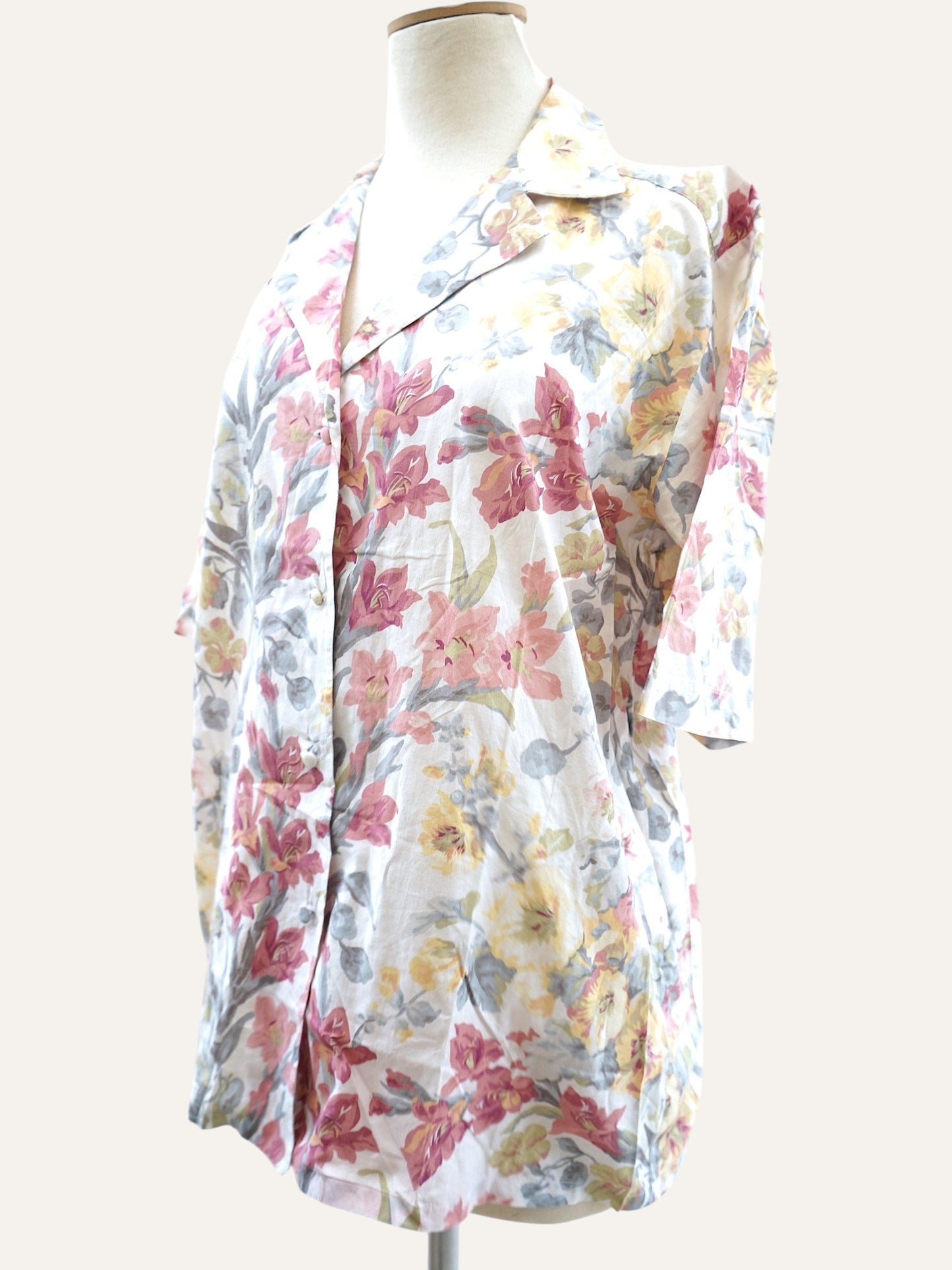 Italian Cotton Floral Blouse