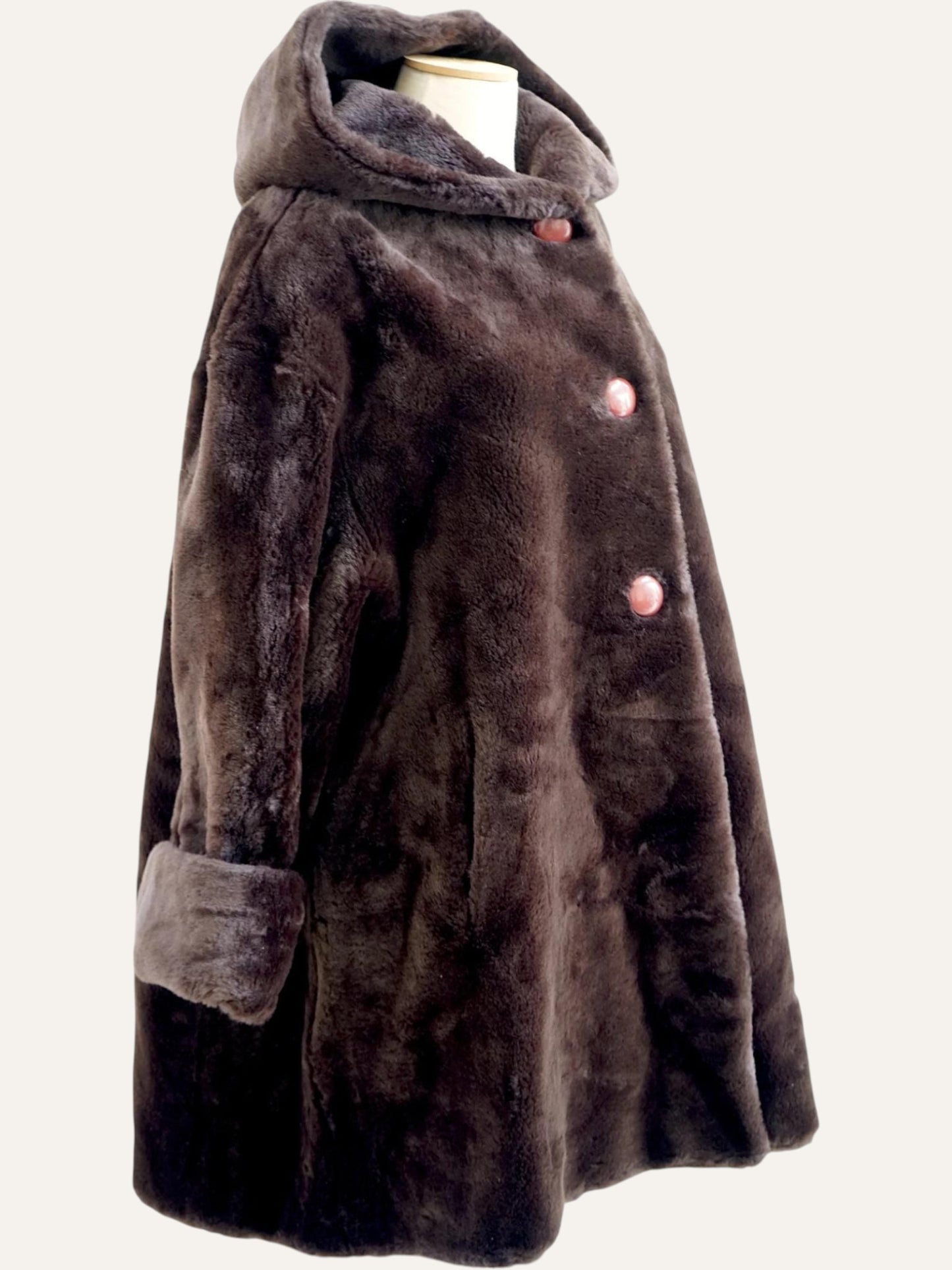 Faux Fur Hooded Coat