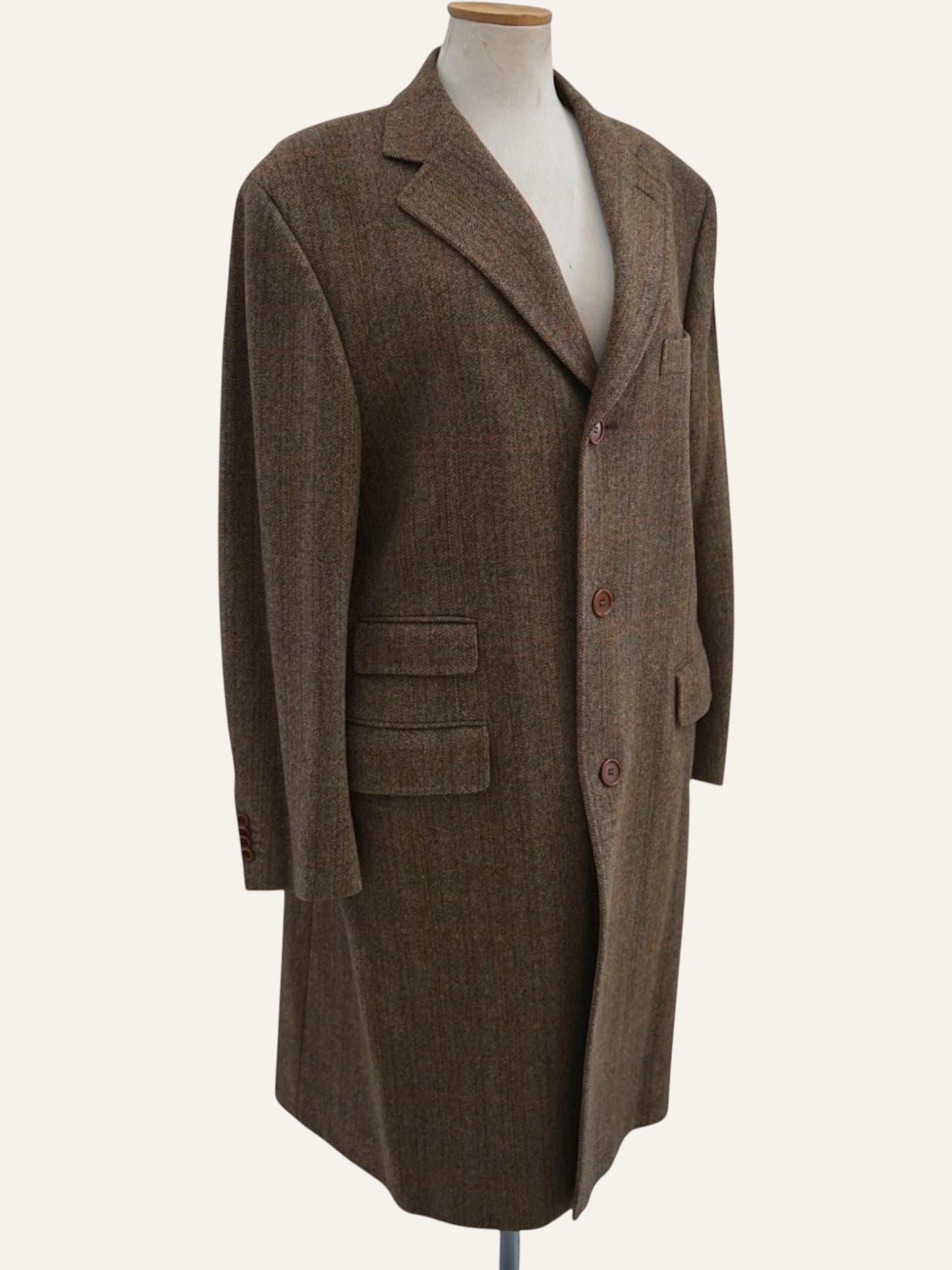 Cantarelli for Brian & Barry Herringbone Tweed Coat