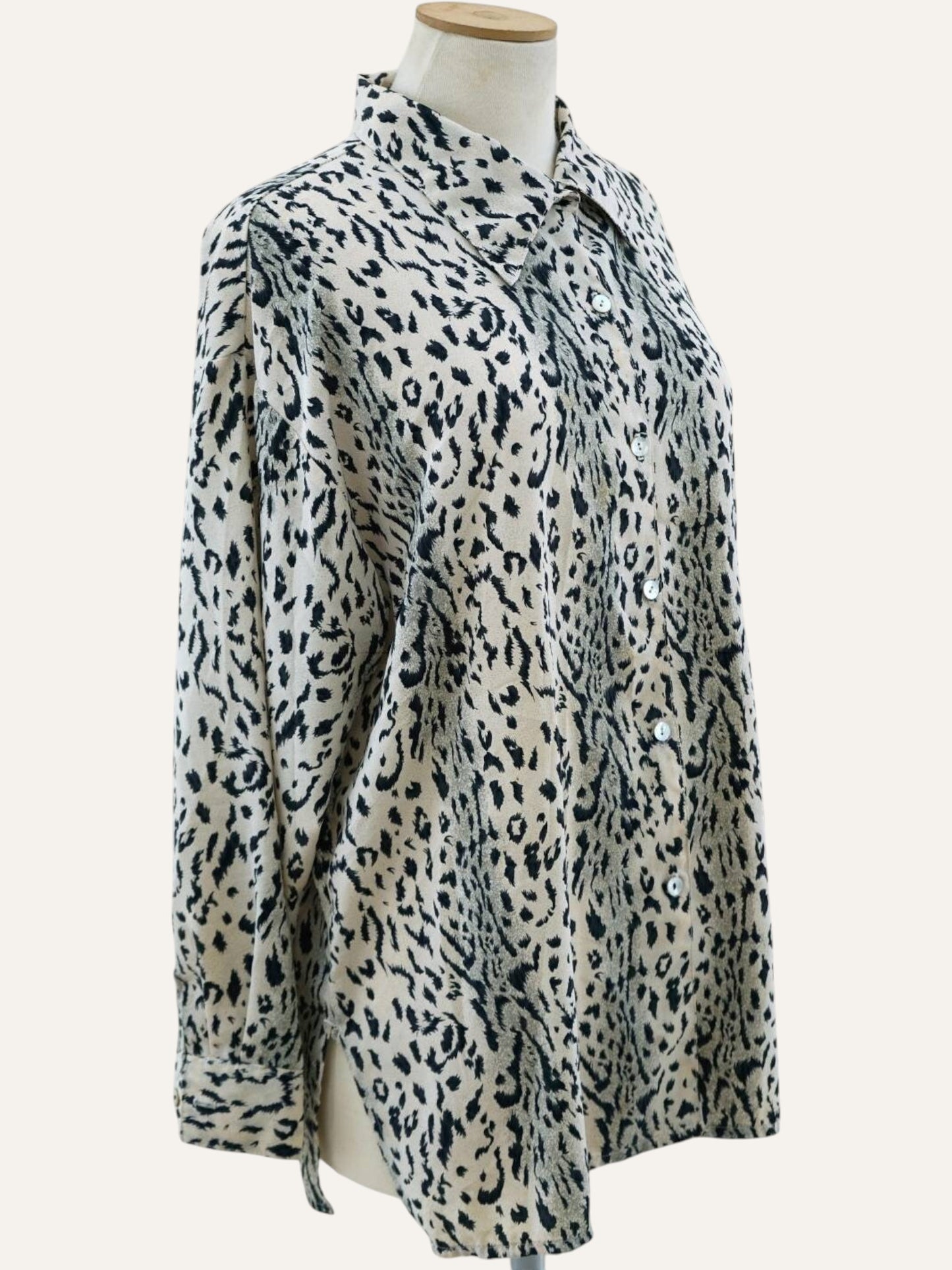 Noir & Chalk Leopard Print Shirt