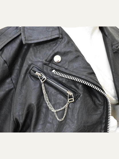 Attachment Biker Leather Jacket