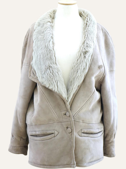Shearling Jacket with Asymmetric Closure
