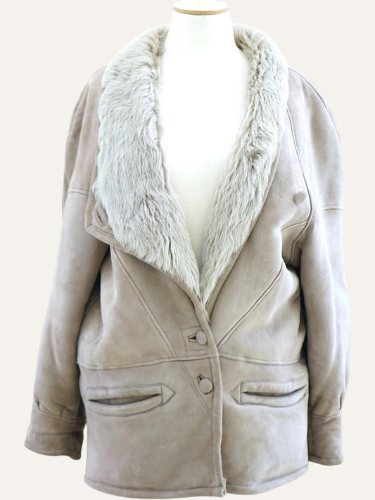 Shearling Jacket with Asymmetric Closure