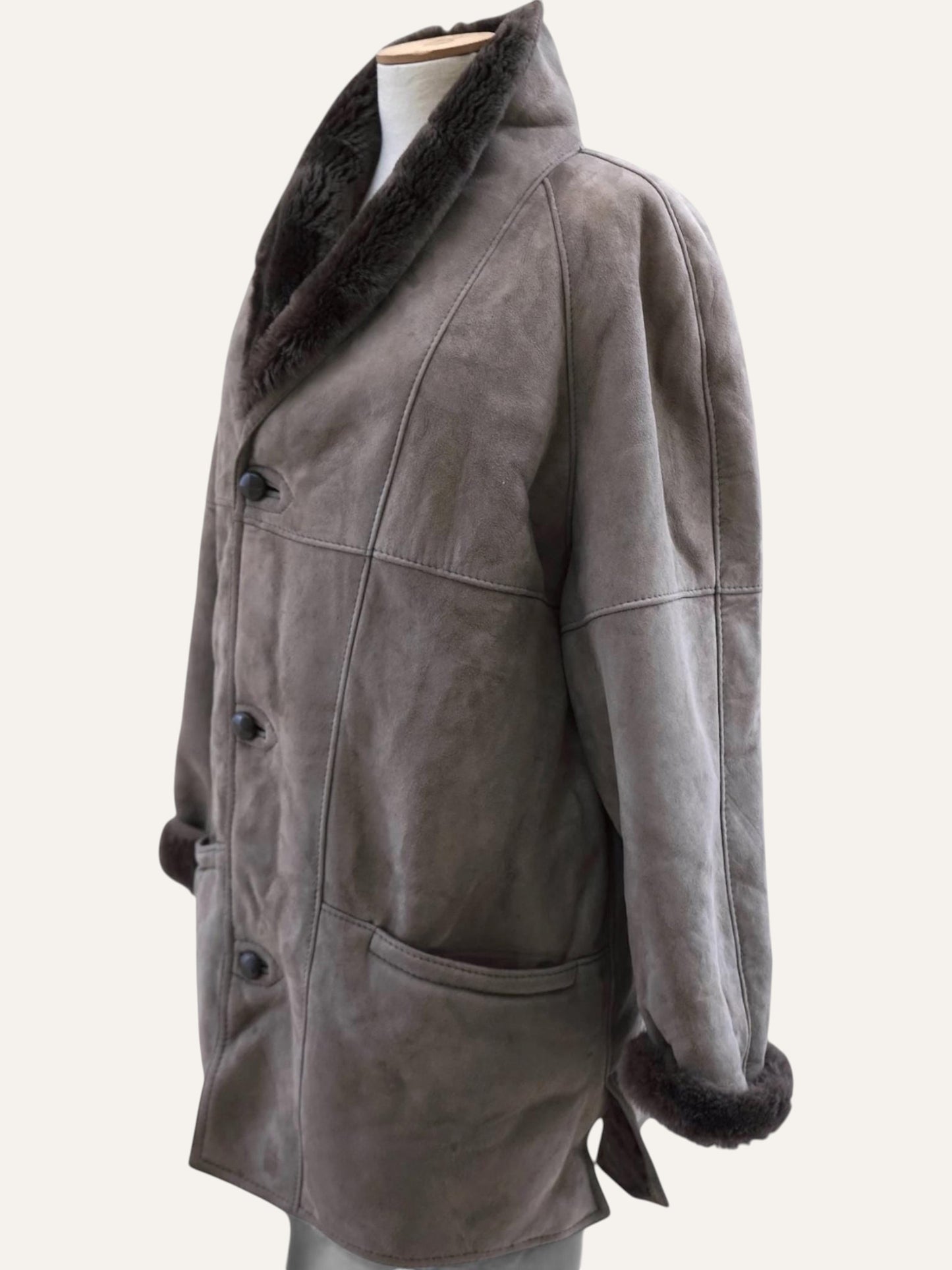Vintage Shearling Aviator Coat