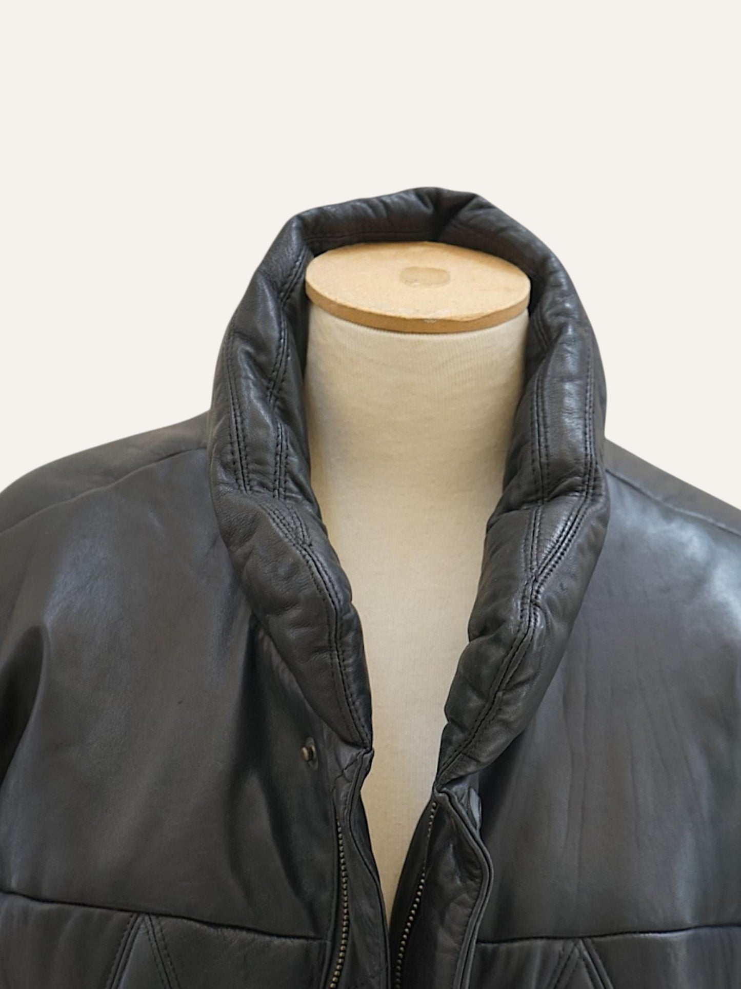 Rosner Aniline Leather Quilted Jacket