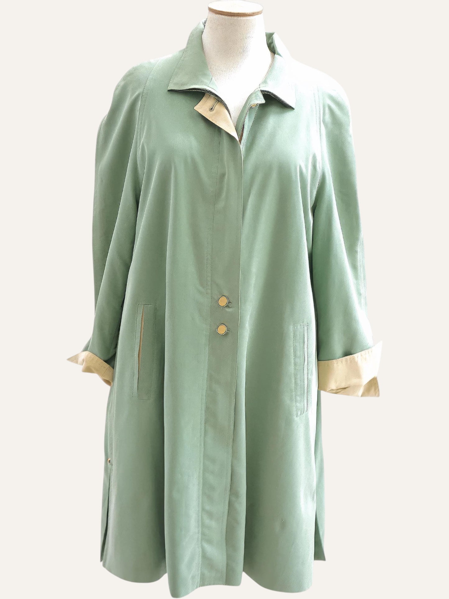 Vintage Relaxed Wool Trench Coat