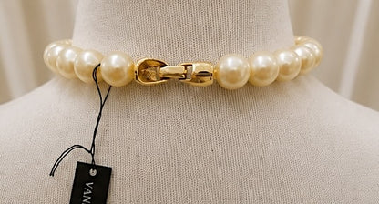 Vanity of New York Pearl & Rhinestone Necklace