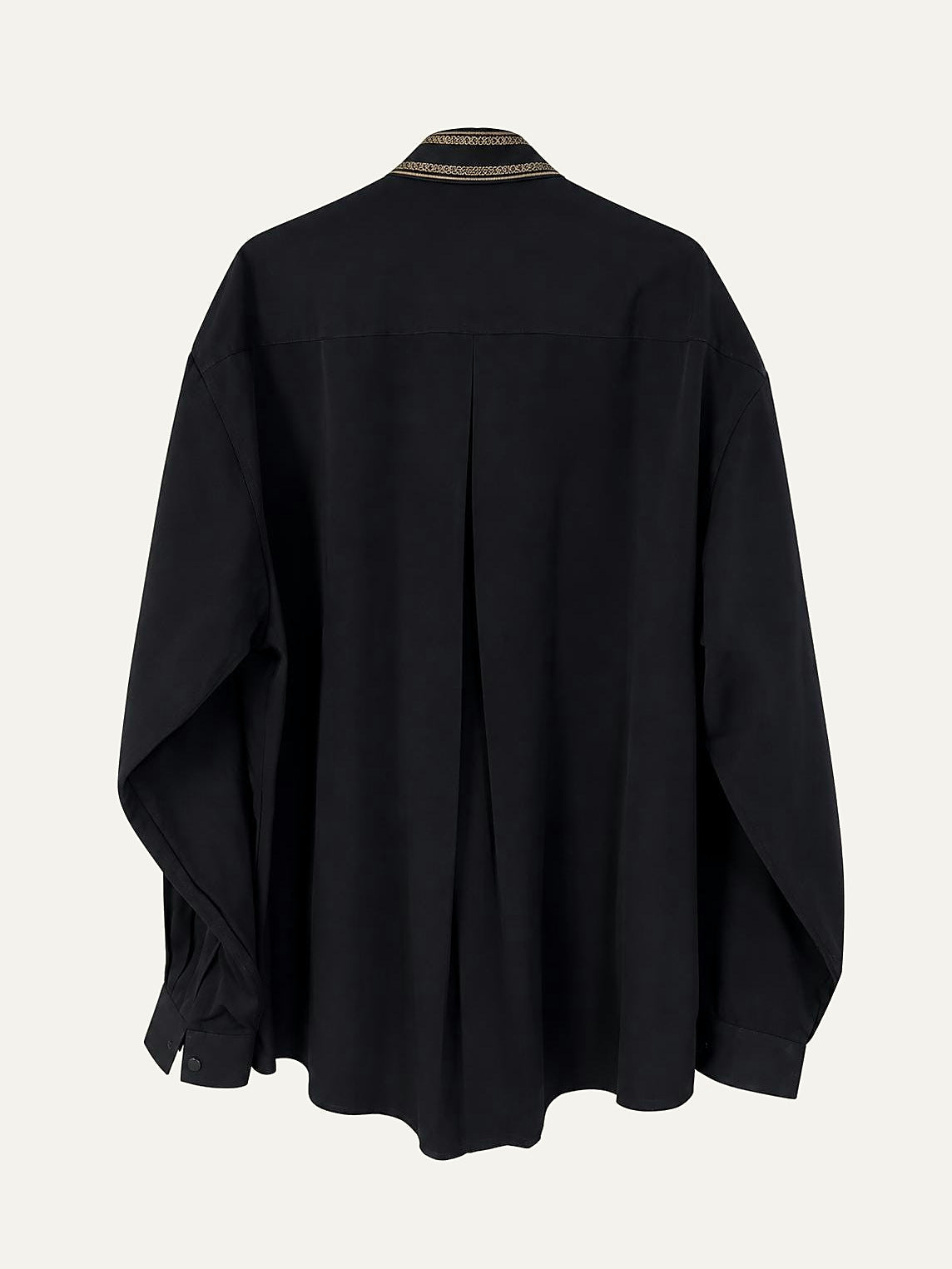Back of the Versace Signature black tunic shirt
